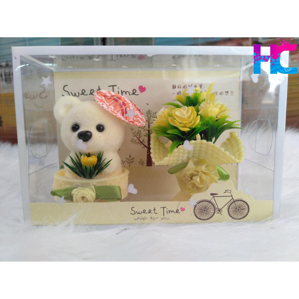 Hộp quà Gấu và Hoa - Quà lưu niệm - Quà tặng - hang_chuan