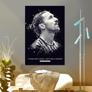 Decal Dán Tường Chống Thấm Nước Chống Bay Màu Hình Cầu Thủ Zlatan Ibrahimović Kích Thước 40*60cm