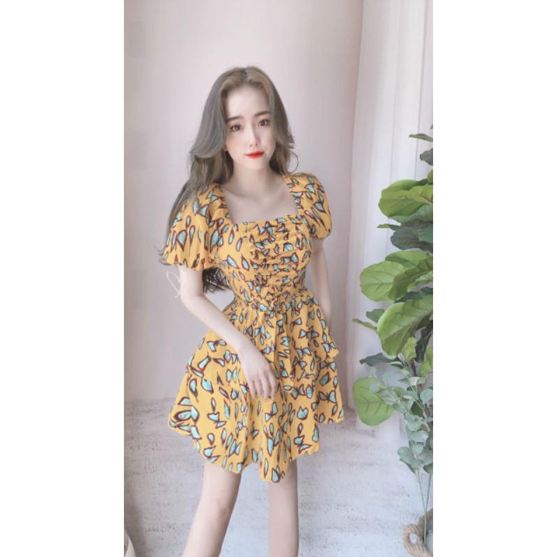 ĐẦM 2 TẦNG TAY PHỒNG  XẾP BEN NGỰC