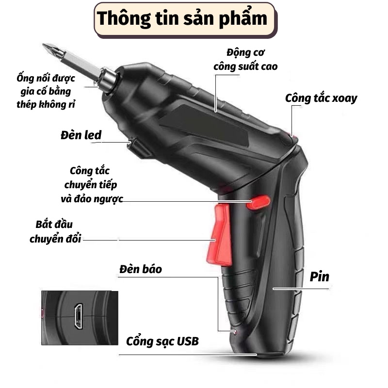 Máy Khoan Pin Cầm Tay Máy Khoan Pin Bắt Vít Đa Năng Gía Siêu Rẻ PAPAA.HOME