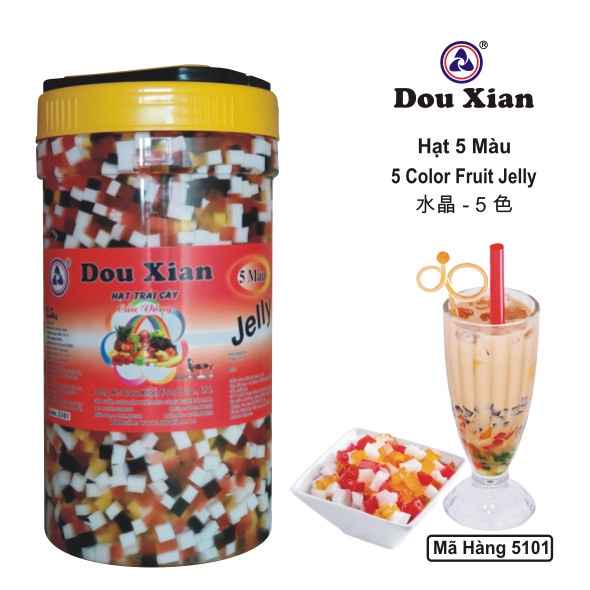 Thạch cắt 3 màu và 5 màu Dou xian  - chỉ ship hỏa tốc