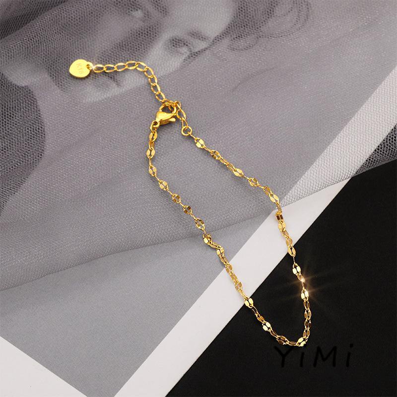 Lắc Chân Mở Rộng Bằng Thép Titan Mạ Vàng 18k Thời Trang