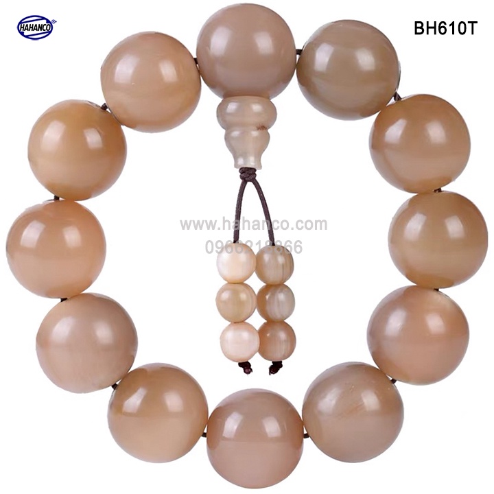 Vòng tay sừng trắng đuôi lục hạt- Đây sẽ là thứ mang tài lộc về nhà bạn (BH610T)