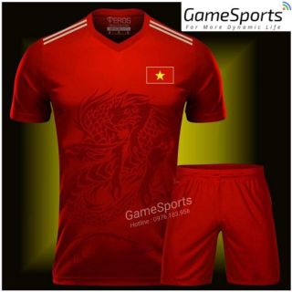 [ Thun thái ] Áo bóng đá Fantasy rồng Việt Nam ( bộ quần áo đá bóng thiết kế , bộ quần áo thể thao )