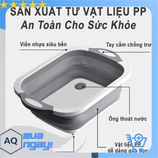 Chậu Nhựa Kiêm Thớt Đa Năng 3 In 1 Kiêm Chậu Rửa, Rổ Đa Năng, Thớt Siêu Tiện Dụng