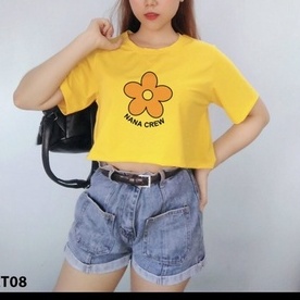 Áo Thun Nữ - Áo Croptop Thời Trang Dáng Rộng Năng Động Thời Trang Siêu Xinh | BigBuy360 - bigbuy360.vn