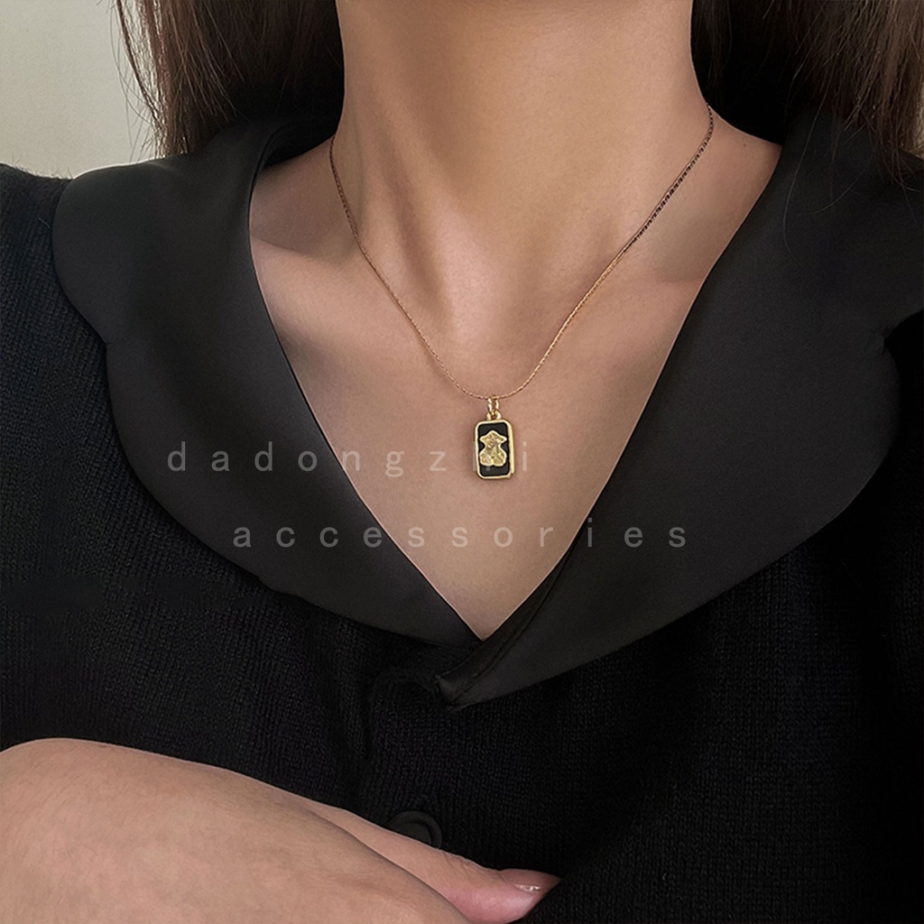 Dây Chuyền Thiết Kế Mặt Hình Gấu Đơn Giản Sang Trọng Thanh Lịch Cao Cấp