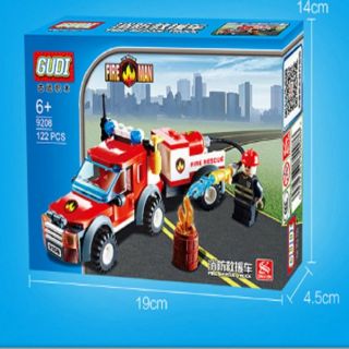 Bộ lắp ráp Gudi - Xe cứu hỏa 9208