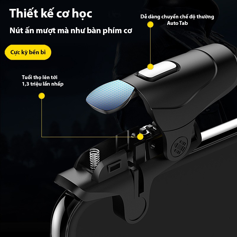 Tay Cầm Chơi Game PUBG/FF/ROS nút AUTO TAB siêu nhanh cao cấp