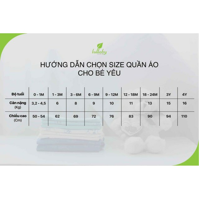 Set 2 Body cộc tay bé trai vải thở Lullaby NH19B