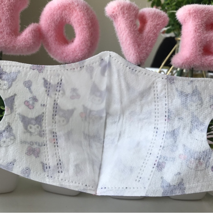 Set of 10 Breathable Cartoon Winnie Bear Face Masks 3 Layers Protect Against Diseases For Adults