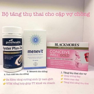 [Au- Sẵn] Tăng Khả Năng Thụ Thai - Bổ Trứng BLACKMORE CONCEIVE WELL GOLD Úc