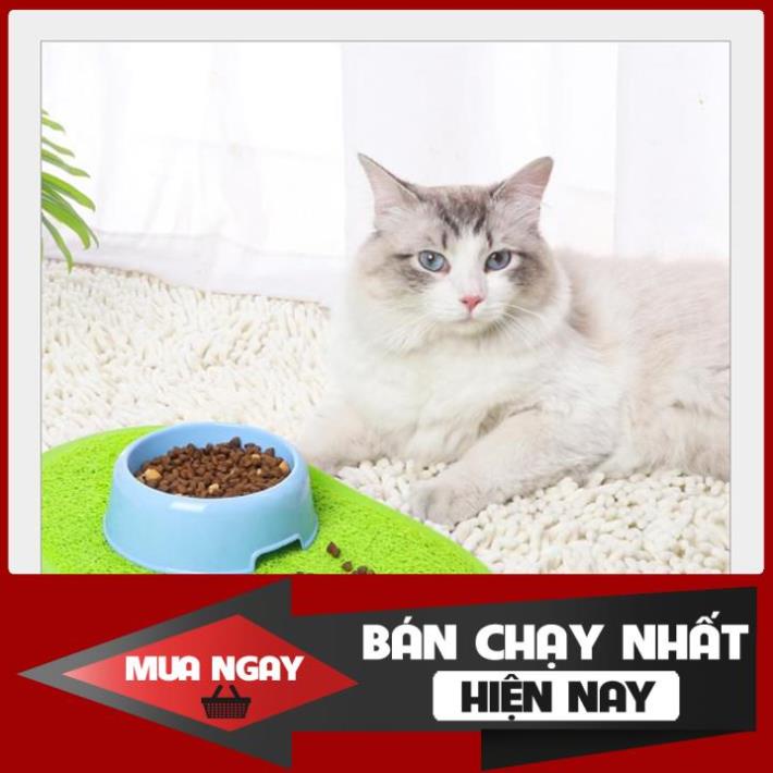 Thảm Lót Khay Vệ Sinh, Bát Ăn Cho Mèo Chống Văng Cát Vệ Sinh và Hạt Thức Ăn