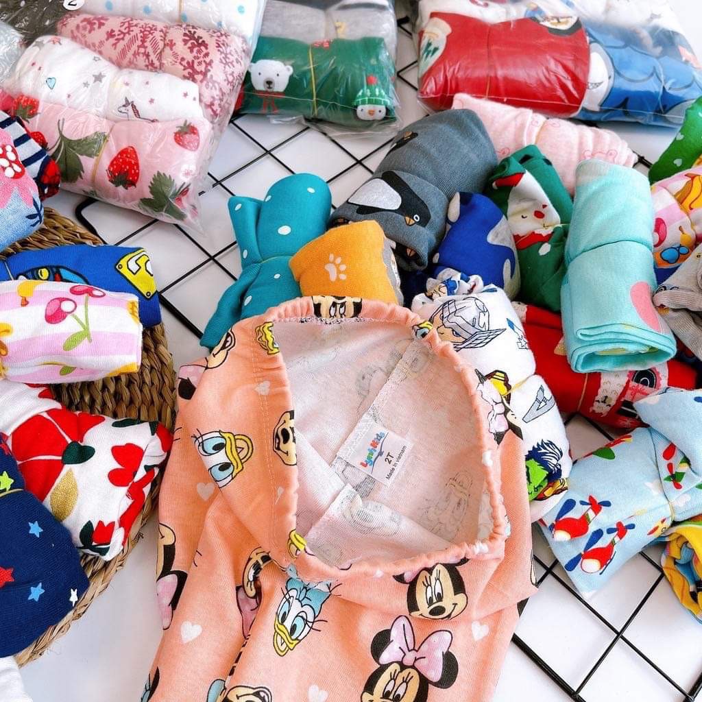 Quần Thun Bozip Dài Bé Gái Chất Cotton Dày Thấm Hút Mồ Hôi Họa Tiết Dễ Thương Loại 1