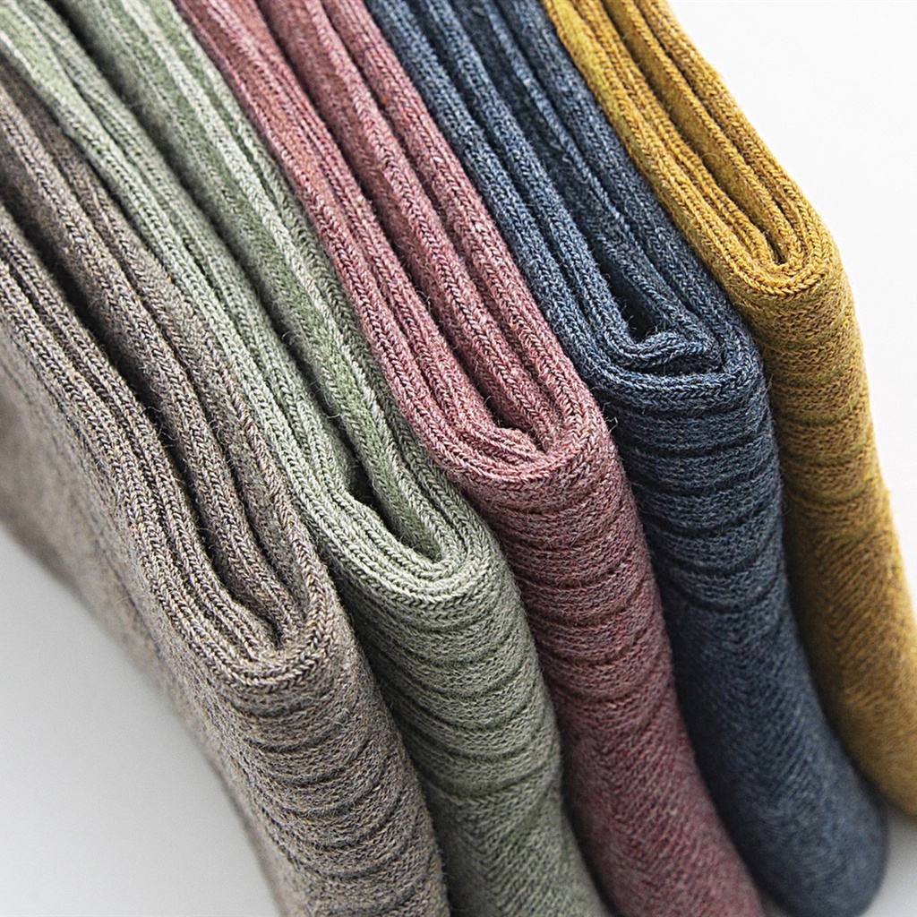 Vớ WAFNHA D323 bằng cotton cổ vừa màu sắc kẹo ngọt dành cho nữ