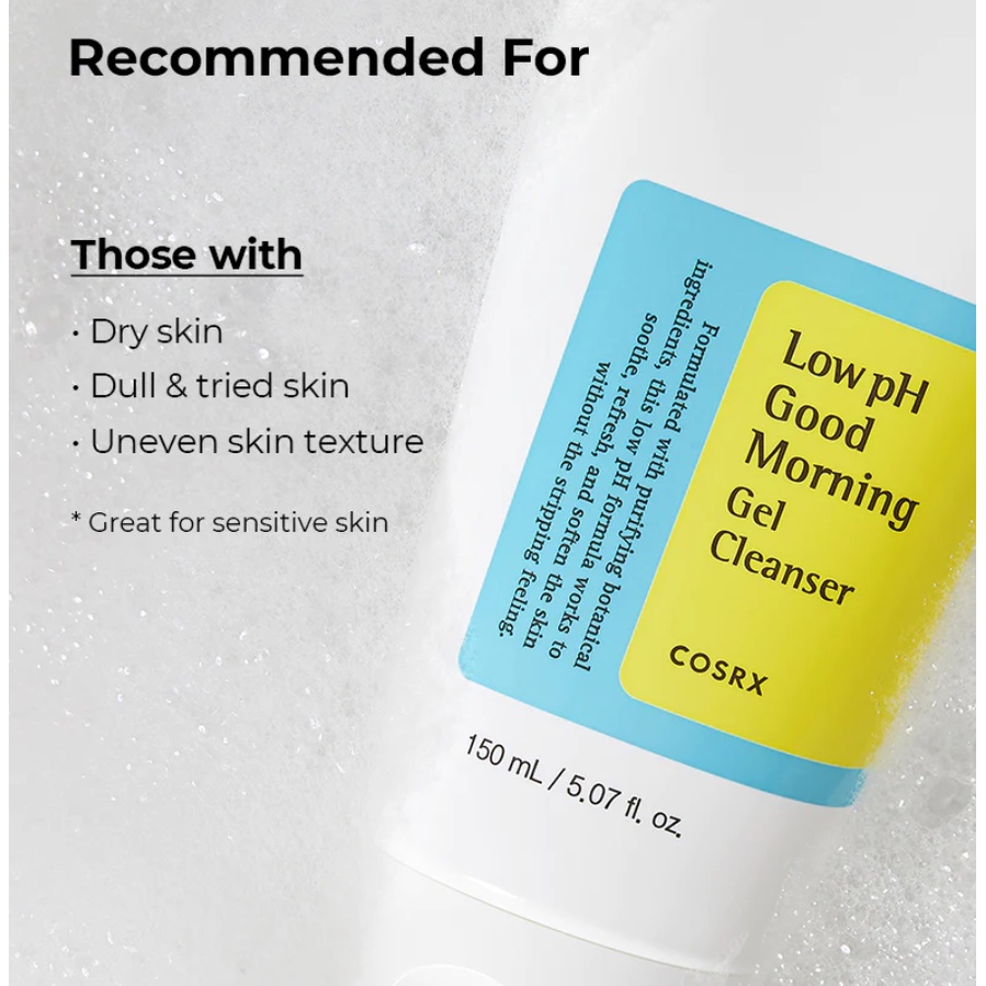 HÀN QUỐC I Sữa Rửa Mặt Cosrx Low pH Good Morning Gel Cleanser 150ml Chính Hãng