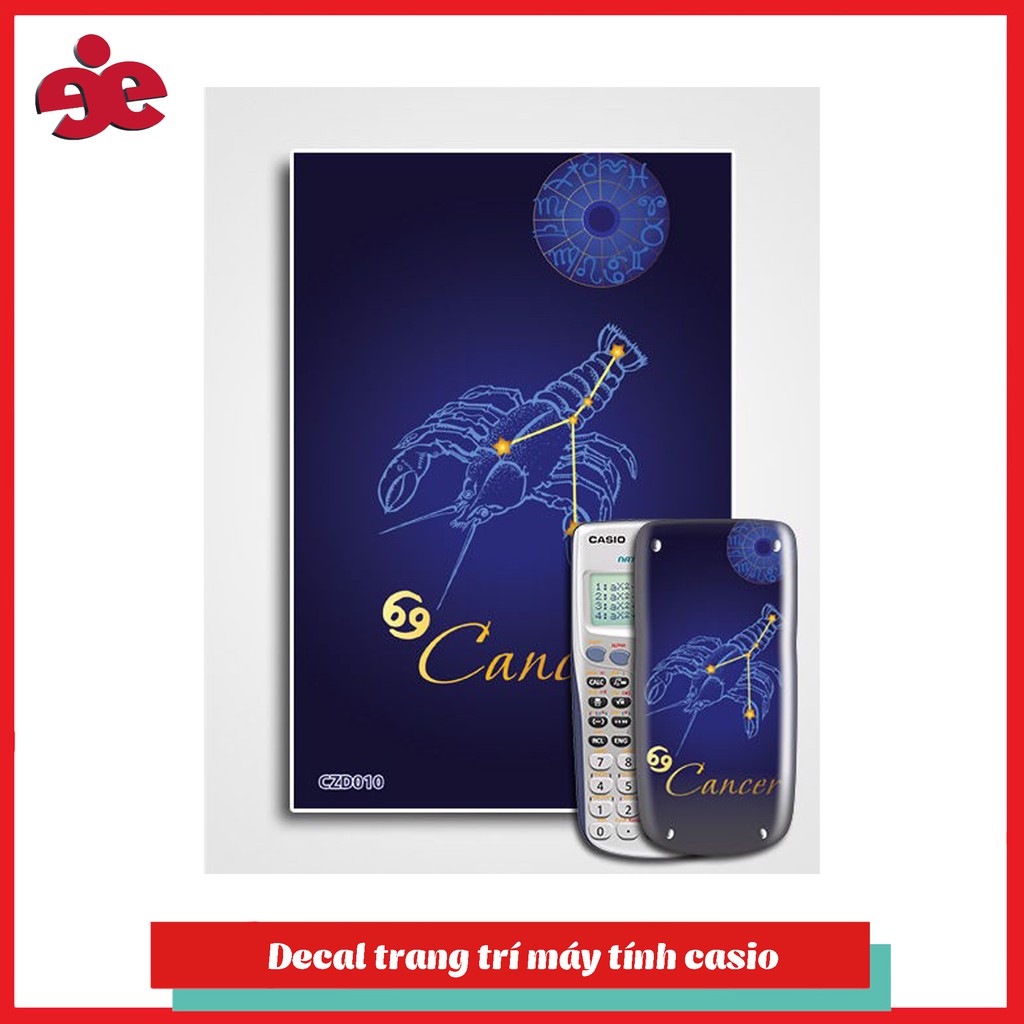 Decal trang trí máy tính casio 570,580 CZD-010