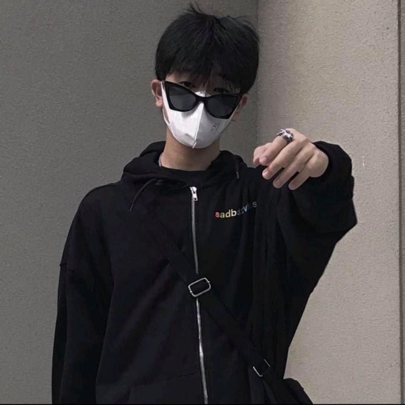 Áo khoác Sad boiz Sadboiz vibes Hoodie Zipper Khoác dây kéo sad boiz 12 màu full tag | BigBuy360 - bigbuy360.vn