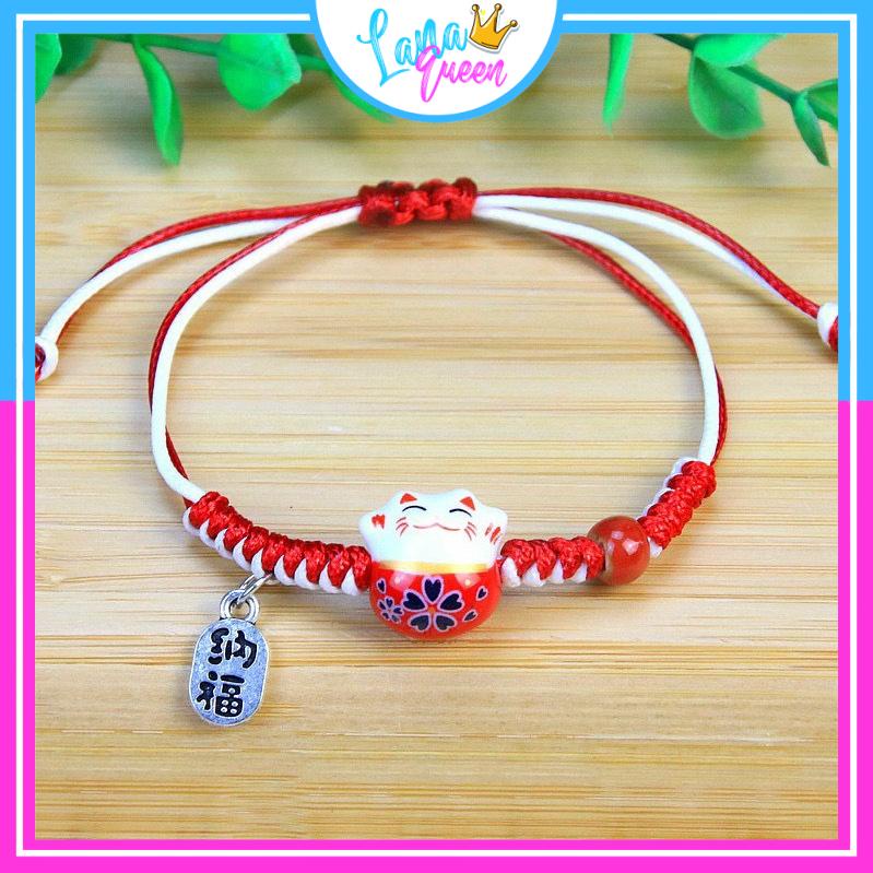 Vòng tay chỉ đỏ mèo thần tài bạc may mắn - LANA QUEEN