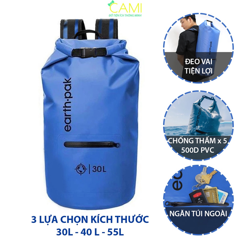 Ba lô phượt chống thấm nước x5 chất liệu 500D PVC chuẩn hàng VNXK nguyên tag - Cami - CMPK160