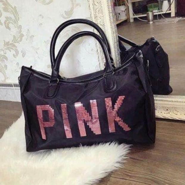 Túi du lịch PINK hồng, đen