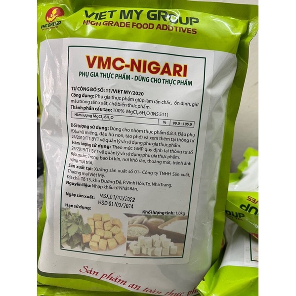 VMC Nigari - Phụ gia thực phẩm cho tàu hủ, đậu phụ