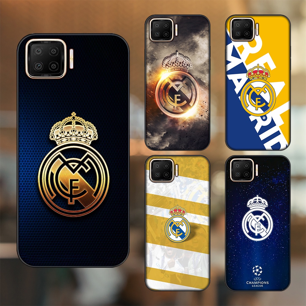 Ốp lưng Oppo A73, A93 4G viền đen in hình Real Madrid
