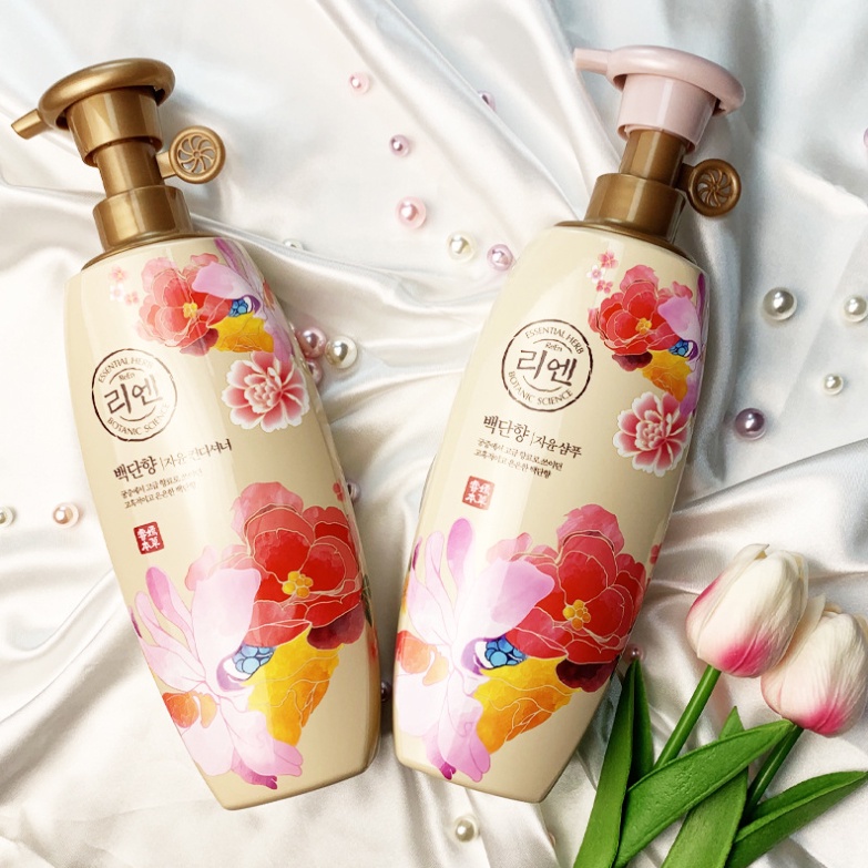 Dầu gội dưỡng mềm tóc hương hoa ReEn Essential Herb Botanic Science - Baekdanhyang Hàn Quốc 500ml