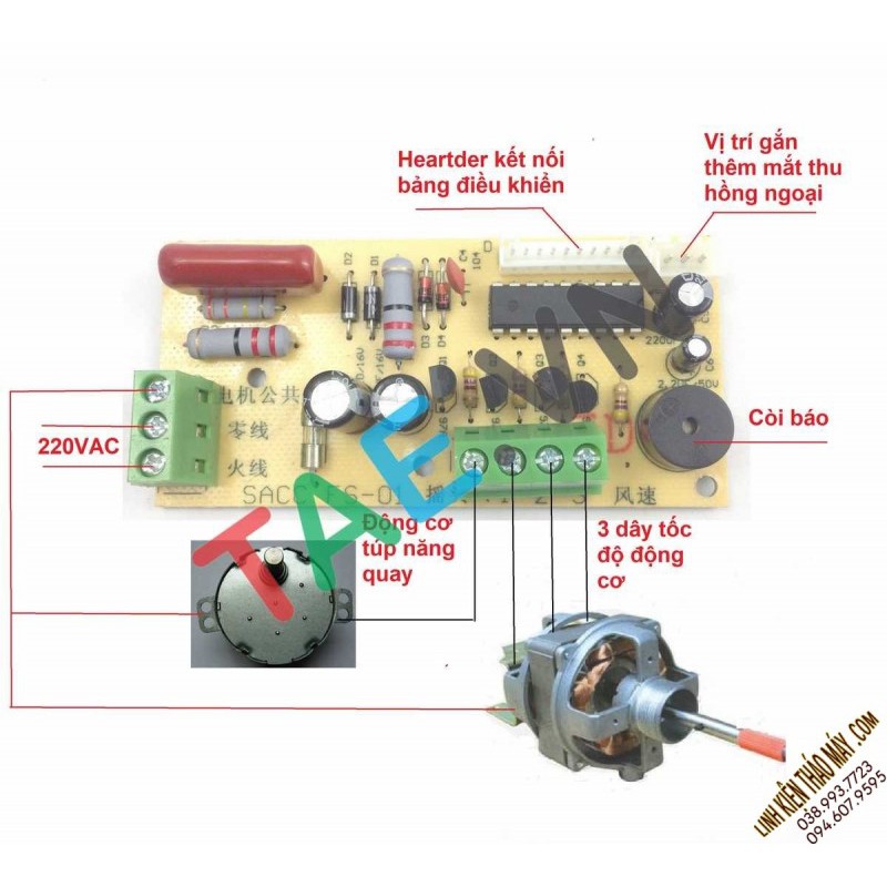 Bo chế quạt điều khiển từ xa