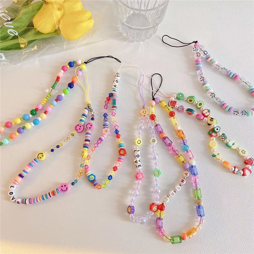 iF YOU Chuỗi Hạt Đất Sét Polymer Hình Hoa / Ngôi Sao Phong Cách Vintage Hàn Quốc Dành Cho Nữ