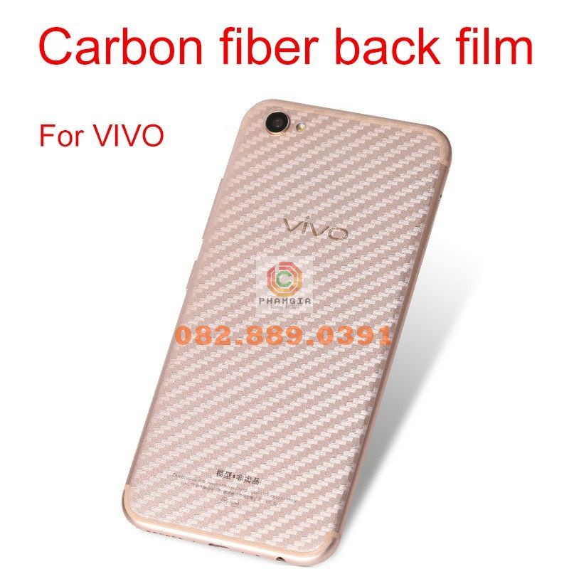 Miếng dán mặt lưng skin carbon Vivo Y67/ Y69/ Y71