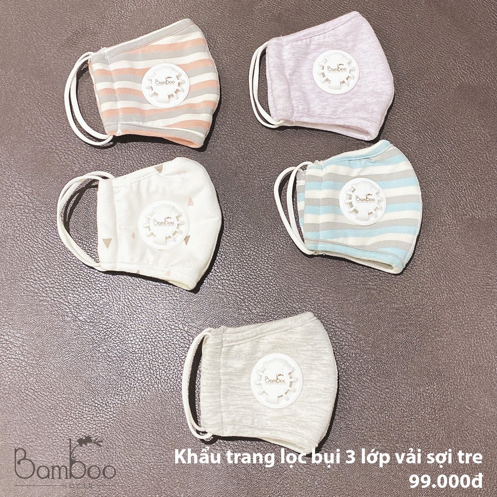 Khẩu trang vải 3 lớp chống bụi cho bé từ 1- 6 tuổi little love