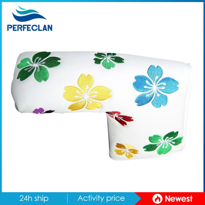 Bọc Đầu Gậy Đánh Golf Bằng Da PU In Hoa Màu Trắng