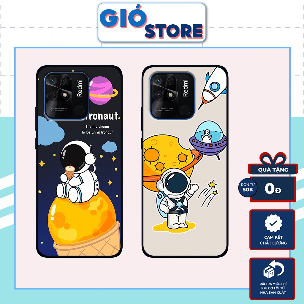 Ốp lưng XIAOMI REDMI 10C, ốp nhựa chống trầy,chống va đập hình vũ trụ,phi hành gia,dễ thương
