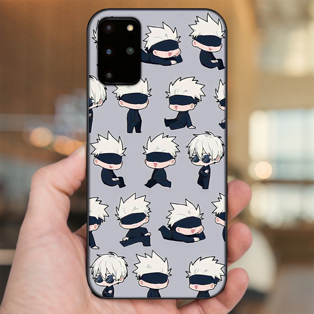 Ốp lưng Samsung S20 Plus viền đen in hình Satoru Jujutsu Kaisen