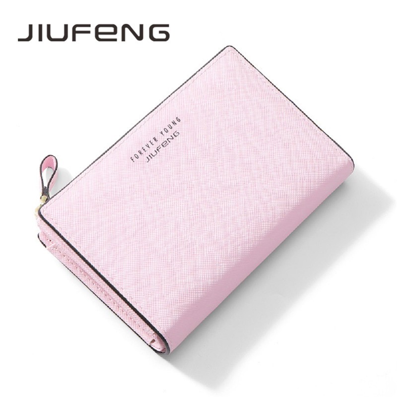 JIUFENG Ví da PU kiểu dáng đơn giản thanh lịch dành cho nữ | BigBuy360 - bigbuy360.vn
