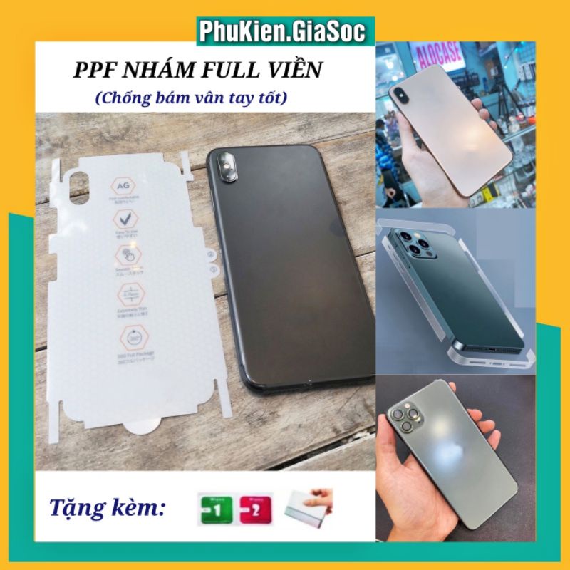 Miếng Dán Dẻo PPF Nhám Full Viền Iphone ❤FREESHIP❤ - Chống Vân Tay Mặt Lưng iPhone 7Plus/8Plus/XS/XSMAX/11/11PROMAX