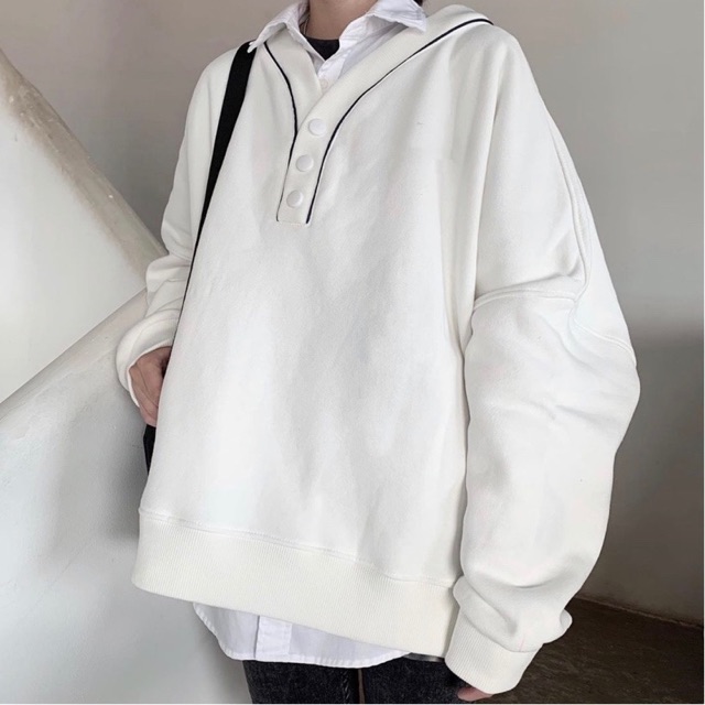 [Mã WARUN27 giảm 12k đơn 99k] Áo nỉ Sweater BB HOMIES dài tay phối khuy | BigBuy360 - bigbuy360.vn