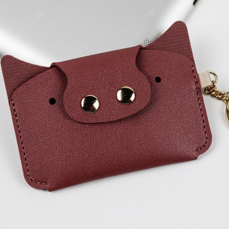 Ví Da PU Đựng Tiền Xu Tạo Hình Chú Heo Dễ Thương