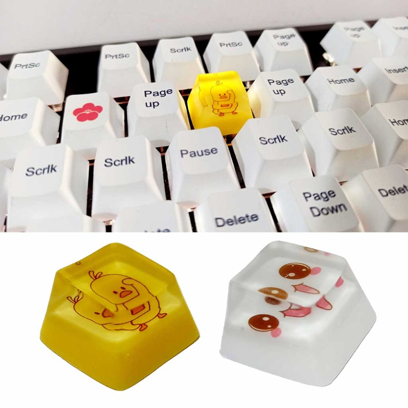 1 Nút Bàn Phím R4 Bằng Nhựa Resin Bền Trong Suốt Cho Bàn Phím Cơ