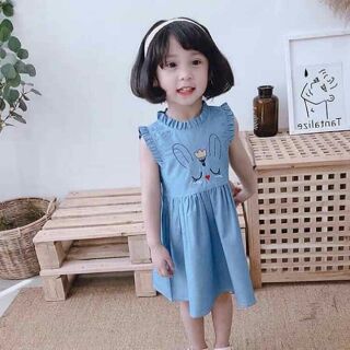 Đầm jean mềm cho bé gái