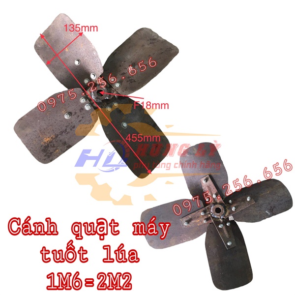 Cánh Quạt máy tuốt Lúa 1M6=2M2 Phụ tùng máy tuốt lúa phụ tùng Hùng Lỳ