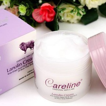 Kem Dưỡng Ẩm Cừu Careline Lanolin Cream 100ml Úc bổ sung Vitamin E cung cấp độ ẩm dưỡng trắng da Olin House