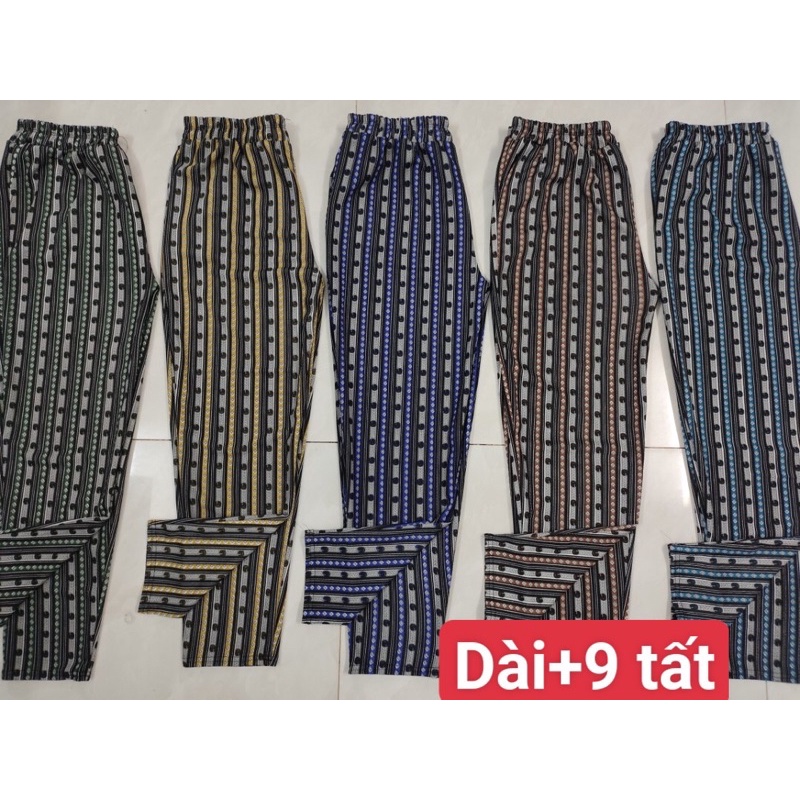 Sét 3 quần thun sọc quần caro co giãn 4 chiều từ 35 kí đến 70 kí MD12 Minh Đạt