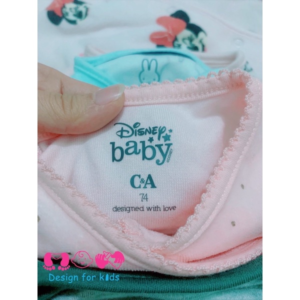 Sleepsuit nỉ nhung Disney C&amp;A xuất dư xịn, bộ body nỉ ấm cho bé trai và bé gái