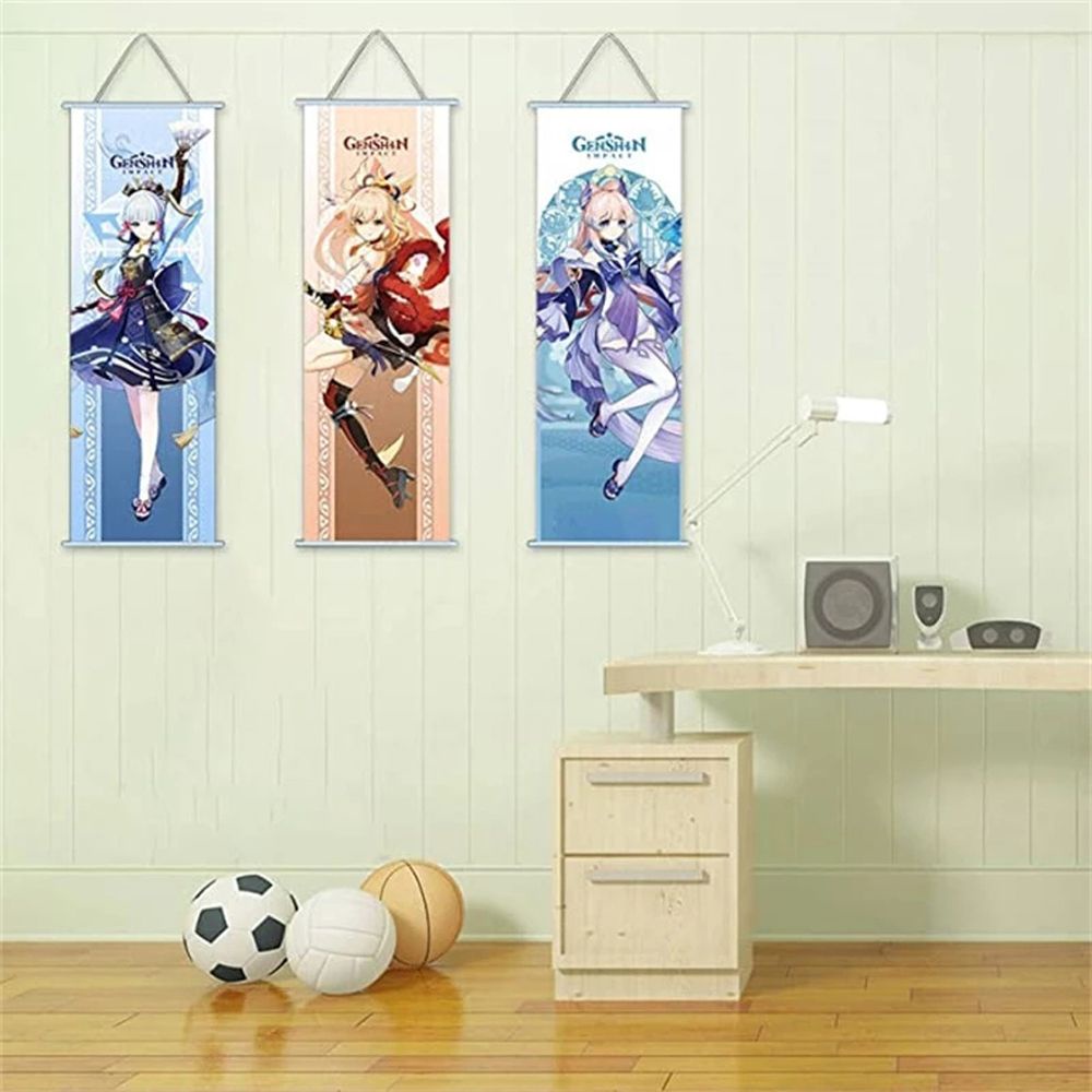Tấm vải treo tường trang trí in hình anime dễ thương