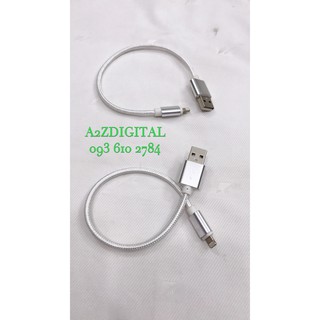 Cáp sạc điện thoại iphone cổng lightning ngắn 20cm dây dù siêu bền
