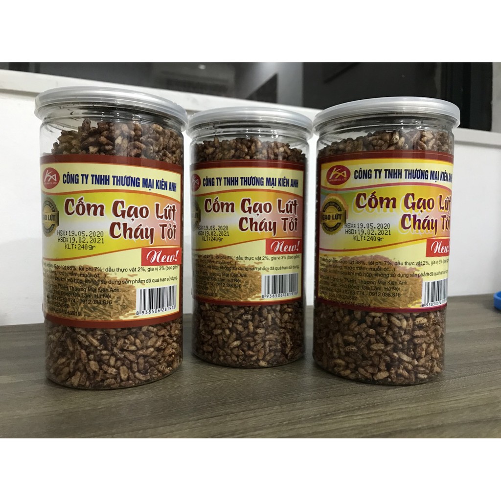 Cốm gạo lứt cháy tỏi 240g