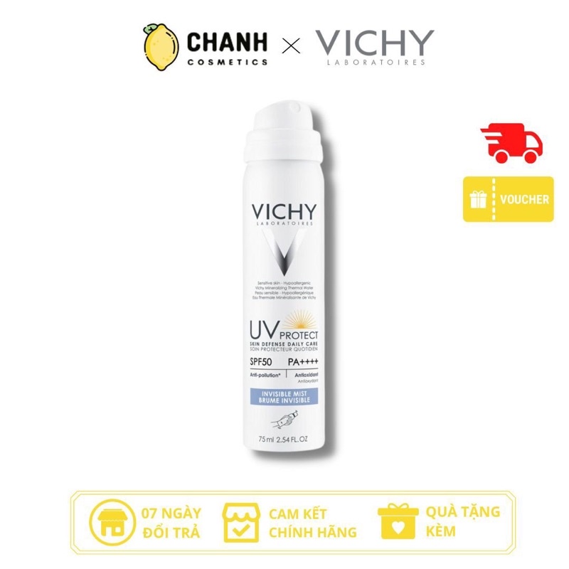 Vichy - Xịt chống nắng chống ô nhiễm Vichy Ideal Soleil Daily Mist SPF50 75ml