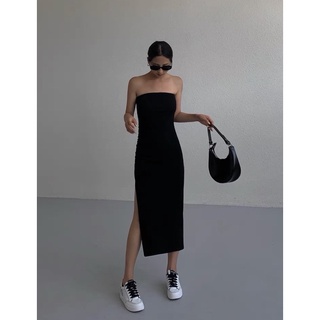 [Sẵn] Đầm Body Thun gân co giãn